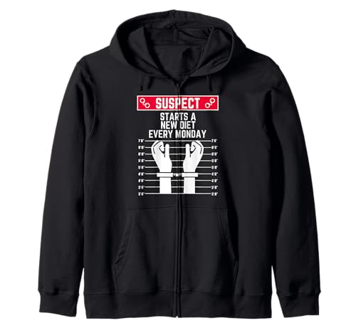 Verdächtiger beginnt jeden Montag mit Einer neuen Diät lustige Frauen Männer fit Kapuzenjacke Verdächtiger beginnt jeden Montag mit Einer neuen Diät lustige Frauen Männer fit Kapuzenjacke von Suspect Shopp