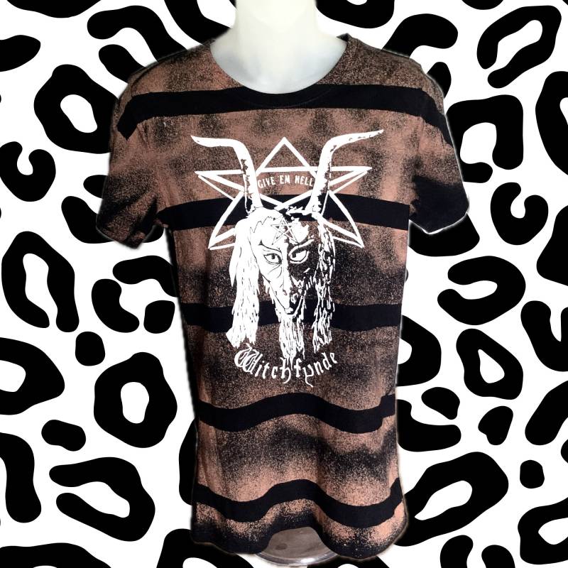 Witchfynde Shirt Schwarz Gebleicht in Small Größe L/ Einzelstück/ Punk von SuspiriaPrints