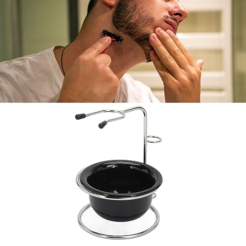 Sustvita Tragbares Pflege -Set für Männer, Rasierständer aus Edelstahl mit Bürstenhalter und Seifenschale, essentielles Kit für Zuhause und Reisen von SustVita