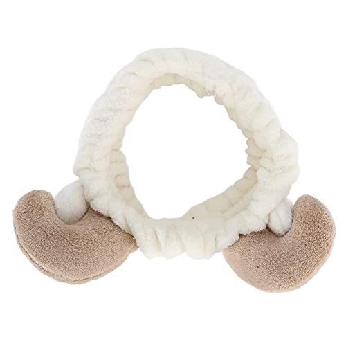 Dusch-Stirnbänder, einfach zu tragen, niedlich, rutschfest, tragbar, weich zum Laufen, Spielen, Yoga, zum Waschen des Gesichts für Übungen (Krallen-Stirnband, beige) von Sutinna