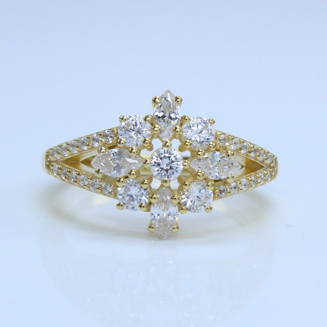 925 Sterling Silber Damen Ehering, Verlobungsring Cz, Jahrestag Geschenk Versprechen Ring, Vorschlag Cz Diamant Ring Für Sie von SuvamJewelsIN