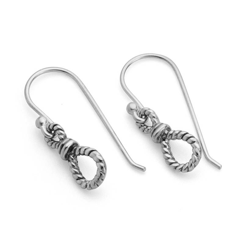 Suvani 925 Oxidiertes Sterlingsilber Unendlichkeit Für Immer Liebe Symbol Seil Design Baumeln Haken Ohrringe 0.98" von SuvaniJewelry