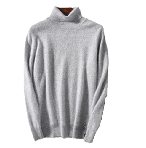 Rollkragen Herren Pullover Nerz Kaschmir Herbst Winter Pullover Warm Herren Pullover Sweater, grau, X-Large von Suvoiier