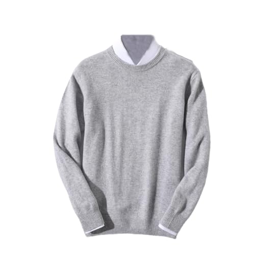 Suvoiier Herren Kaschmirpullover Herren Pullover Herbst Winter Weich Warm Jersey Pullover Pullover Strickpullover Gray L von Suvoiier