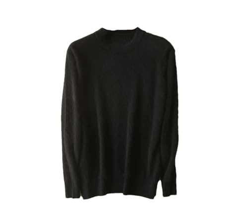 Suvoiier Herren Kaschmirpullover O-Ausschnitt Pullover Strickpullover Winteroberteile Langarmpullover Pullover Black XXXL von Suvoiier