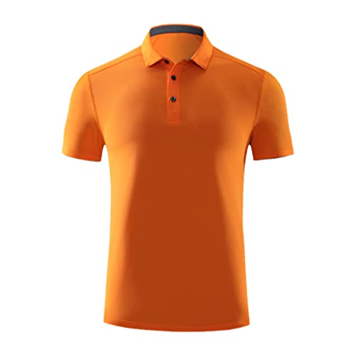 Suvoiier Herren-T-Shirt, Polyester, schnell trocknend, Fitness-Shirt, Training, Fitnessstudio, Shirt, Orange, 6XL von Suvoiier