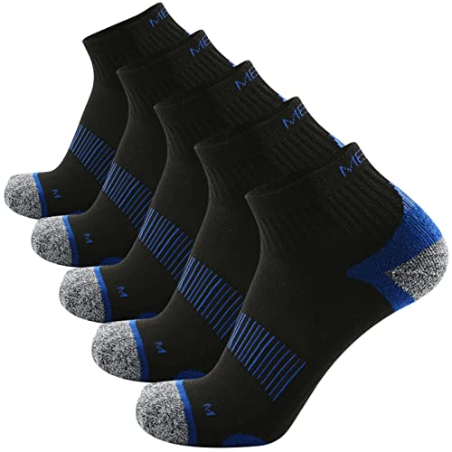 Suwangi 5 Paar Laufsocken Low-Cut Sportsocken Atmungsaktiv Socken Jogging Running mit Frotteesohle Antirutsch bequeme kurze Socken von Suwangi