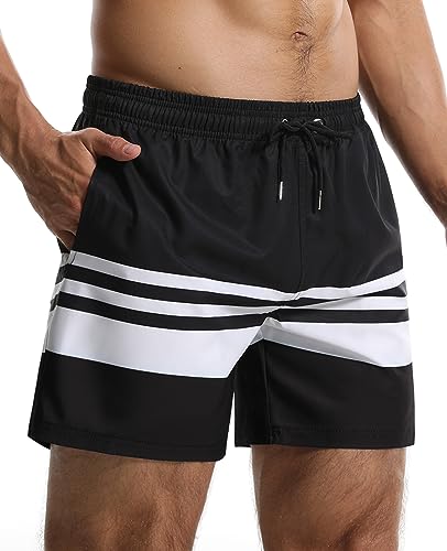 Suwangi Badehose für Herren Badehose kurz Schnelltrocknend Boardshorts mit Mash-Innenfutter Schwimmhose Surfen Strandhose Surf Shorts von Suwangi