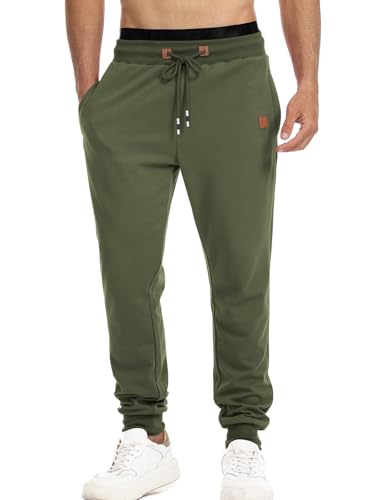 Suwangi Herren Jogginghose Sporthose Jogger Fitnessstudio Laufen Trainingshose Konisch Zulaufend mit Reißverschlusstaschen von Suwangi