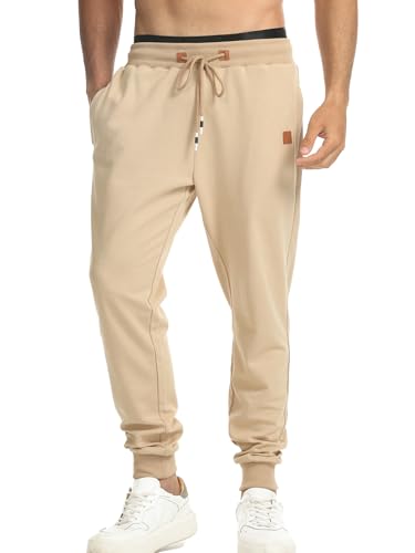 Suwangi Herren Jogginghose Sporthose Jogger Fitnessstudio Laufen Trainingshose Konisch Zulaufend mit Reißverschlusstaschen von Suwangi