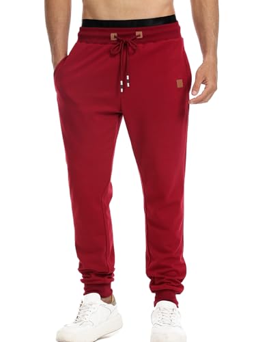Suwangi Herren Jogginghose Sporthose Jogger Fitnessstudio Laufen Trainingshose Konisch Zulaufend mit Reißverschlusstaschen von Suwangi