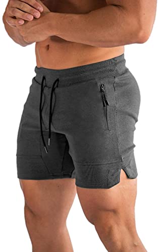 Suwangi Herren Shorts Kurze Sporthose Kurze Hose Kurze Jogginghose Shorts Sommer Sport Shorts Mit Reißverschluss von Suwangi