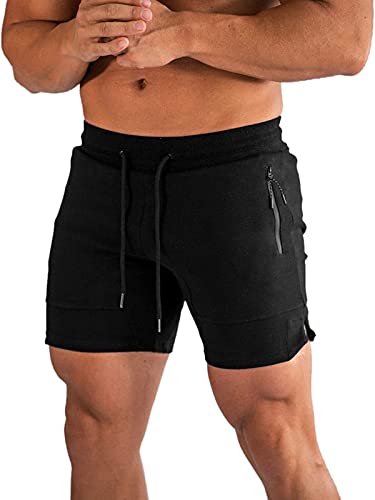 Suwangi Herren Shorts Kurze Sporthose Kurze Hose Kurze Jogginghose Shorts Sommer Sport Shorts Mit Reißverschluss von Suwangi