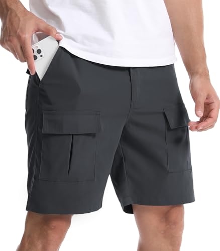 Suwangi Kurze Hosen Herren Chino Shorts Bermuda Sommer Shorts Cargohose kurz Freizeithose mit 6 Taschen von Suwangi