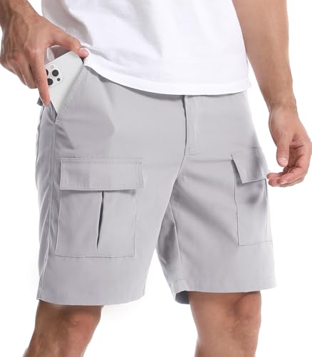 Suwangi Kurze Hosen Herren Chino Shorts Bermuda Sommer Shorts Cargohose kurz Freizeithose mit 6 Taschen von Suwangi