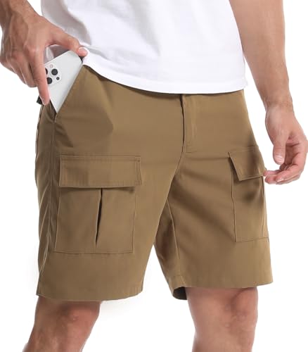 Suwangi Kurze Hosen Herren Chino Shorts Bermuda Sommer Shorts Cargohose kurz Freizeithose mit 6 Taschen von Suwangi