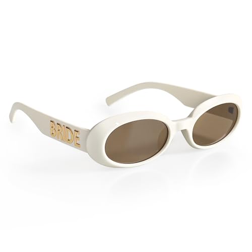Bride to be Sonnenbrille, Brautparty-Accessoire, niedliche Brille für Frauen, Junggesellinnenabschied, Dekoration, Weiß/goldfarben, General Bride to be Sonnenbrille, Brautparty-Accessoire, niedliche Brille für Frauen, Junggesellinnenabschied, Dekoration, Weiß/goldfarben, General von Suwaoo