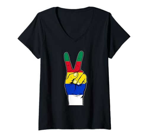 Damen Drusen, Syrien, Libanon, Suwayda, Drusenflagge, Drusenflagge. T-Shirt mit V-Ausschnitt von Suwayda,Druze star,Druze,Flag of Druze,Druze Flag.