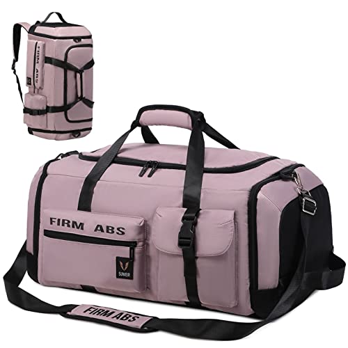 Suweir Reisetasche Groß Damen Herren 65L Sporttasche mit Schuhfach und Nass-Trockenfach Large Capacity Travel Bag Schwimmtasche Übernachtung Tasche für Reisen,Sport, Fitness (Lila Purple) von Suweir