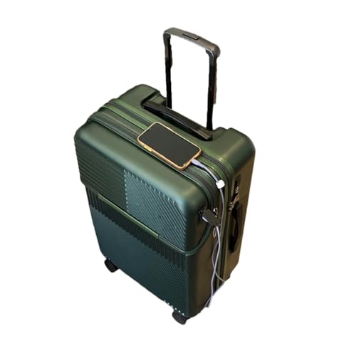 Boarding-Koffer mit Frontöffnung, für Herren und Damen, leichter Trolley, Reisegepäck, modisch, USB-Ladegepäck, En8, 61 cm (24 zoll) von Suwequest