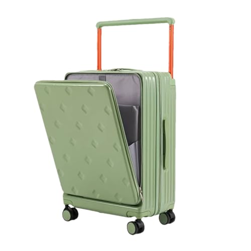 Breiter Trolley Koffer Damen Handgepäckkoffer Frontöffnung Fach Passwort Gepäck, En8, 61 cm (24 zoll) von Suwequest