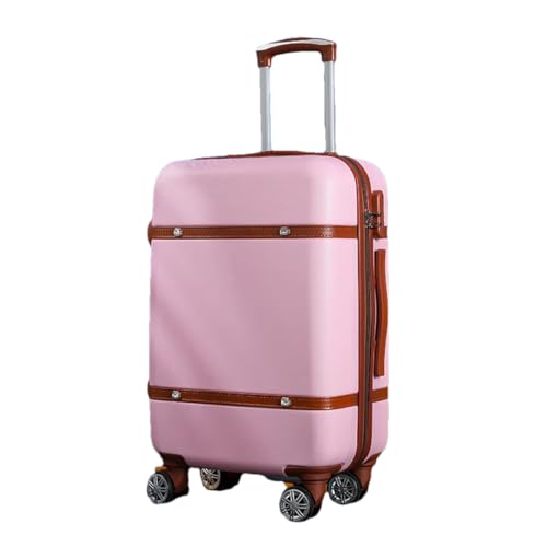 Hartschalen-Rollgepäck-Set für Damen, Retro, Trolleygepäck mit Kosmetiktasche, Vintage-Koffer, 1 x Gepäck, 61 cm (24 zoll) von Suwequest
