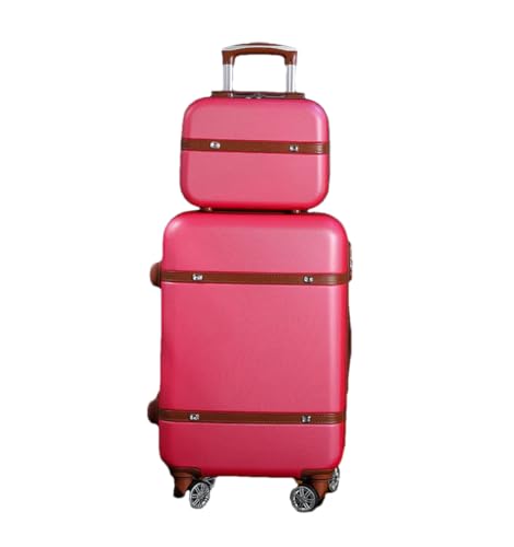Hartschalen-Rollgepäck-Set für Damen, Retro, Trolleygepäck mit Kosmetiktasche, Vintage-Koffer, A Set3, 61 cm (24 zoll) von Suwequest