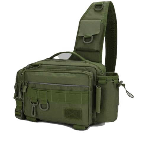 Herren-Angelausrüstungstasche, einzelne Schultertasche, Umhängetasche, Fischköder, Ausrüstung, Aufbewahrung, Angelköder, Outdoor-Taschen, Army En8 von Suwequest