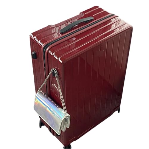 Herren Damen Studenten Trolley Koffer 20/24/28 Boarding Case Fashion PC Koffer, rot, 51 cm von Suwequest