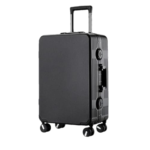 Kabinenrollgepäck für Damen, Aluminiumrahmen, Passwort, Reisekoffer mit universeller leiser Rollen, Trolley, Gepäcktasche, Schwarz , 116 von Suwequest