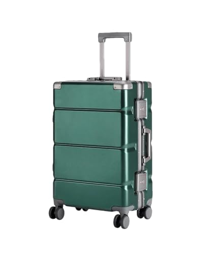 Koffer mit breitem Griff, Reisekoffer für Herren, Handgepäck, Damen, PC, Aluminiumrahmen, Trolley-Koffer, blau, 61 cm (24 zoll) von Suwequest