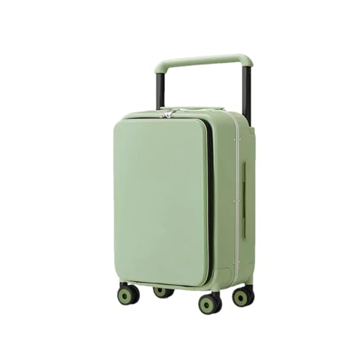 Koffer mit breitem Griff, für Herren, Handgepäck, Damen, Reisetrolley, Kabine, PC, Aluminiumrahmen, Handgepäckkoffer, Avocado En8, 51 cm von Suwequest