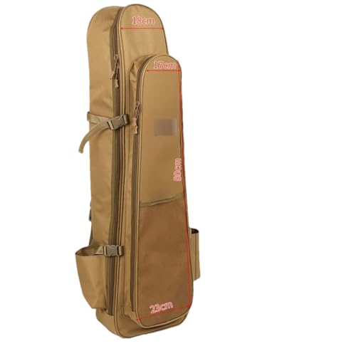 Suwequest Große Angeltasche, Outdoor-Schultertasche, Angelausrüstung, Aufbewahrung, wasserdichte Angeltasche, Khaki, 120 cm von Suwequest