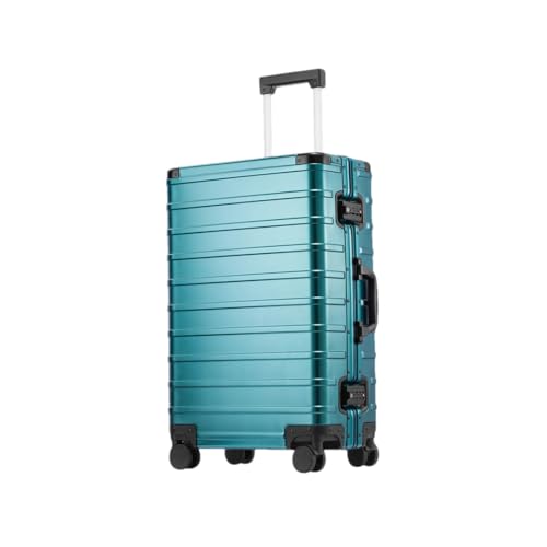 Suwequest Koffer aus Aluminiumlegierung, Universalrad, leises Rollgepäck, für Damen und Herren, Metall, wasserdichter Trolley-Koffer, En8, 51 cm von Suwequest