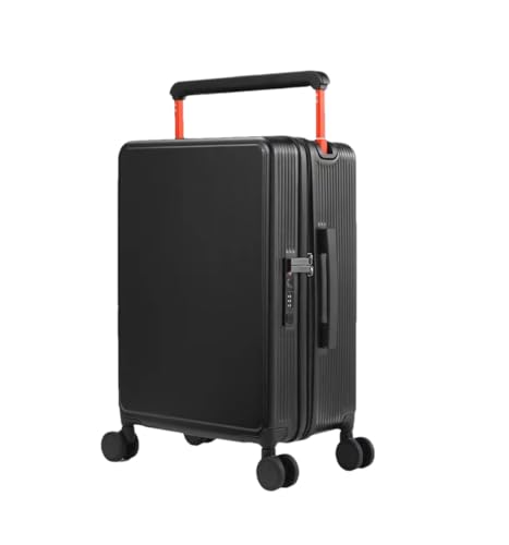 Suwequest Koffer mit breitem Griff, Rollgepäck, Spinner-Rollen, Herren, Reisetasche, Damen, Kabine, Passwort, Trolley, Gepäck, Reißverschluss D, 51 cm von Suwequest