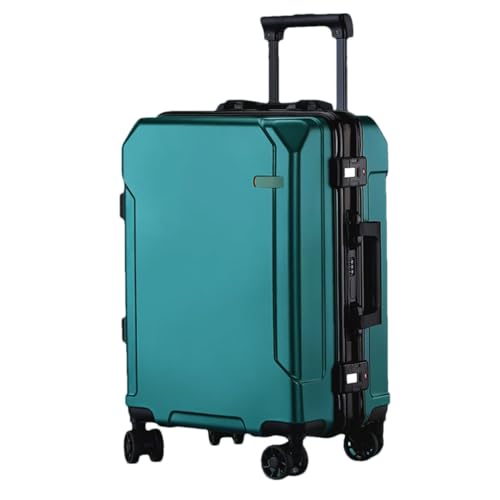 Suwequest Reisegepäck, modischer Koffer, Aluminiumrahmen, Trolley-Koffer für Damen und Herren, Kabinenkoffer, EN8 (schwarzer Rand), 61 cm von Suwequest