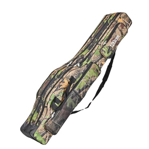 Suwequest Tragbare Angel-Aufbewahrungstasche, wasserdicht, Camo1, Reise-Tragetasche, Ausrüstungs-Organizer, Big Tree Camouflage, 120 cm von Suwequest