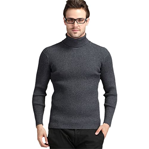 Suwequest Winter Dicker Warmer Kaschmirpullover Herren Rollkragenpullover Herren Pullover Pullover Herren Wollstrickwaren Gray S von Suwequest