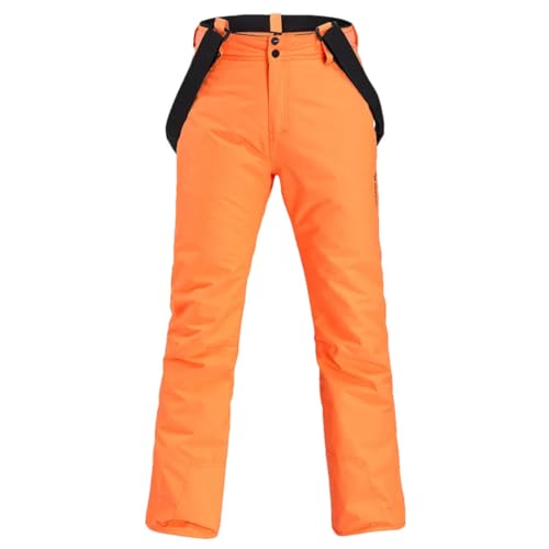 Suwequest Winter-Skihose für Damen, Outdoor, winddicht, warm, verdickt, Snowboard-Skihose, Orange, 42 von Suwequest