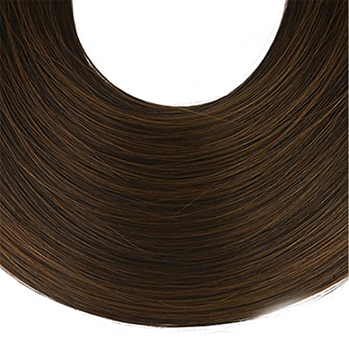 Synthetische Clip-In-Haarverlängerung Ombre Long Straight Flase Hair Pieces For Women 24" 5Clips One Piece 3/4 Ginger Brown 24inches von Suwequest