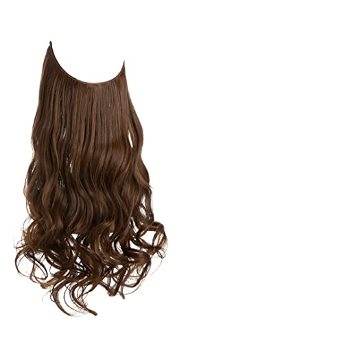 Synthetische Haarverlängerungen Ohne Clips, Künstliches Haar, Ombre, Rosa, Blond, Braun, Schwarz, Natürliches, Welliges, Lockiges, Falsches Haarteil Für Frauen Light Brown 22inches#1 PC von Suwequest