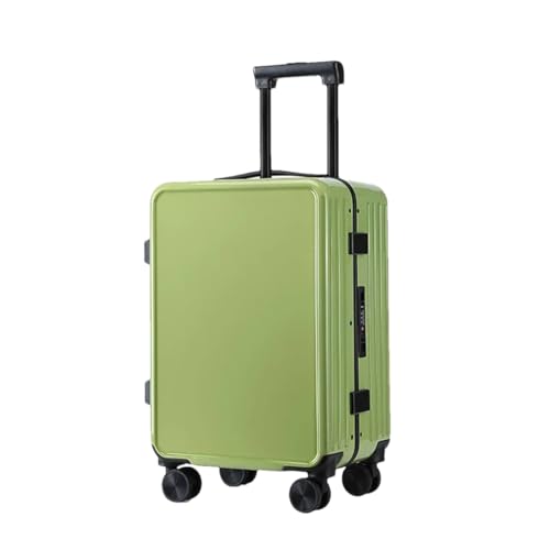 Trolley-Koffer mit Aluminiumrahmen, für Damen, Business-Gepäck, Studenten, Passwortbox, Unisex, modisch, helle Farben, Senf En8, 51 cm von Suwequest