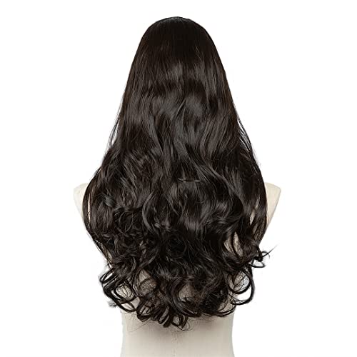 U-Part Synthetische Clip-In-Haarverlängerung Langes Dickes Lockiges Naturblondes Flase-Haar-Haarteil Für Frauen Hitze Black Brown 20inches von Suwequest