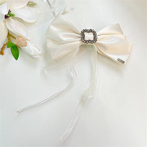 Vintage Strasssteine große Haarnadel für Frauen Chiffon Streamer Diamant Nieten Haarspange Zubehör 01 von Suwequest