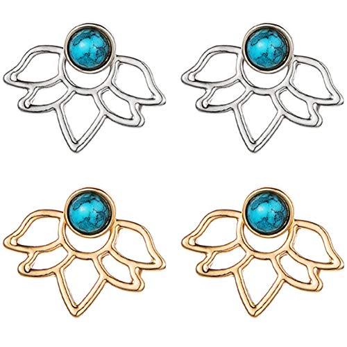 Suyi Mode Hohl Lotus Blume Ohrringe Kristall Einfach Schick Ohrringe Set CGS von Suyi