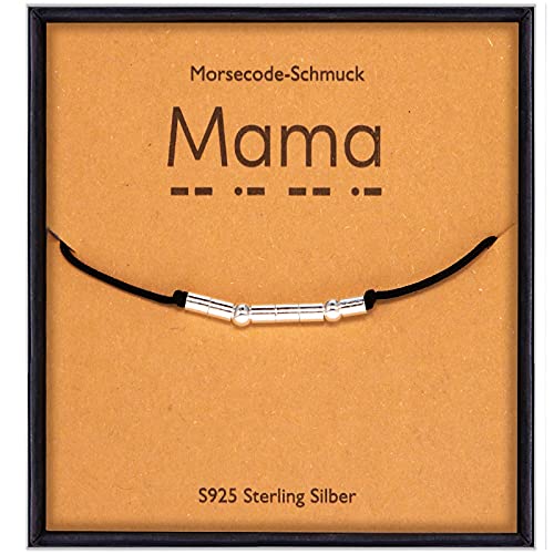 Suyi Muttertagsgeschenke Für Mutter Mama Morsecode Armband Für Frauen Her 925 Sterling Silber Perlen Armband Mama Suyi Muttertagsgeschenke Für Mutter Mama Morsecode Armband Für Frauen Her 925 Sterling Silber Perlen Armband Mama von Suyi