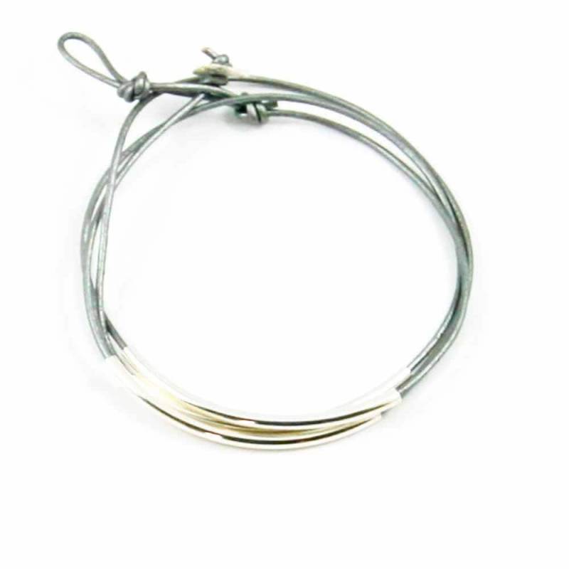 Leder Wrap Armband Silber Und "Lori" Triple Leder-Armband, Perlen Lederarmband Leder Wrap Armband Silber Und "Lori" Triple Leder-Armband, Perlen Lederarmband von SuzAndRoo