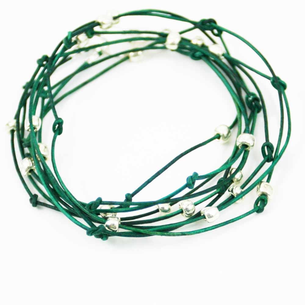 Leder Wrap Armband Waldgrün Und Remasuri "Cameron" Triple Sundance Schmuck Leder Wrap Armband Waldgrün Und Remasuri "Cameron" Triple Sundance Schmuck von SuzAndRoo