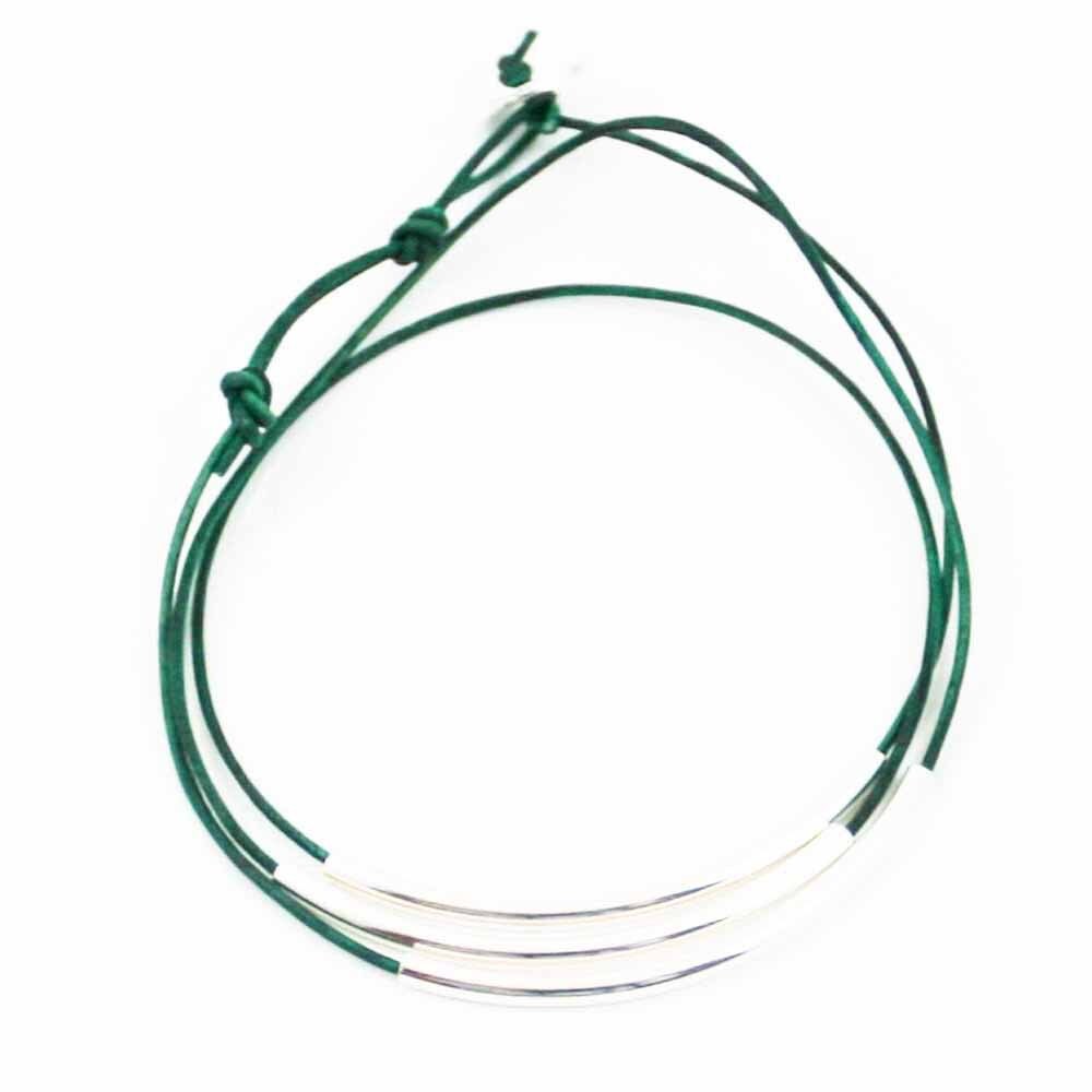 Leder Wrap Armband Waldgrün Und Silber "Lori" Dreifach Wrap-Leder-Armband Beaded Leder Wrap Armband Waldgrün Und Silber "Lori" Dreifach Wrap-Leder-Armband Beaded von SuzAndRoo