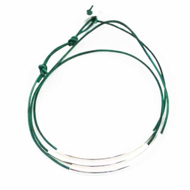 Leder Wrap Armband Waldgrün Und Silber "Lori" Dreifach Wrap-Leder-Armband Beaded Leder Wrap Armband Waldgrün Und Silber "Lori" Dreifach Wrap-Leder-Armband Beaded von SuzAndRoo